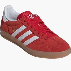 Adidas Gazelle Red and White Sneakers